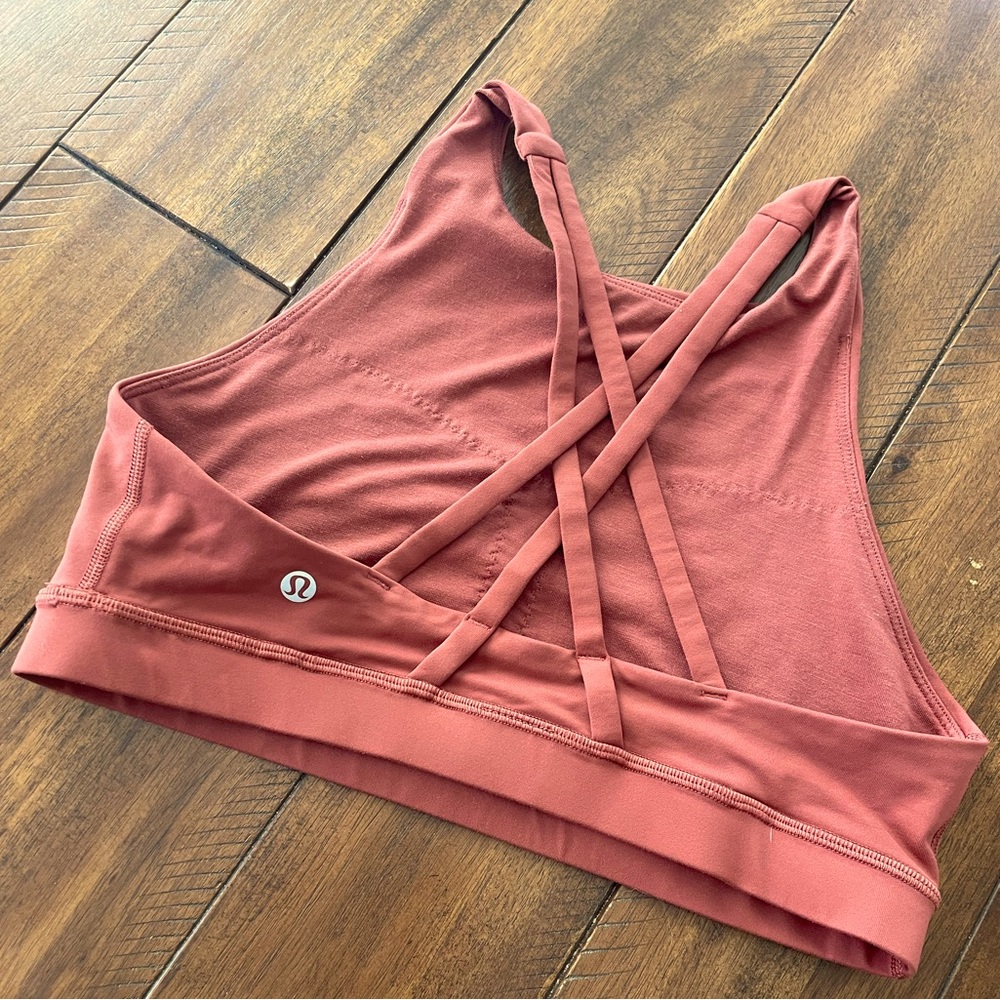 Lululemon Energy High Neck Bra, Rustic Clay, Size 8
